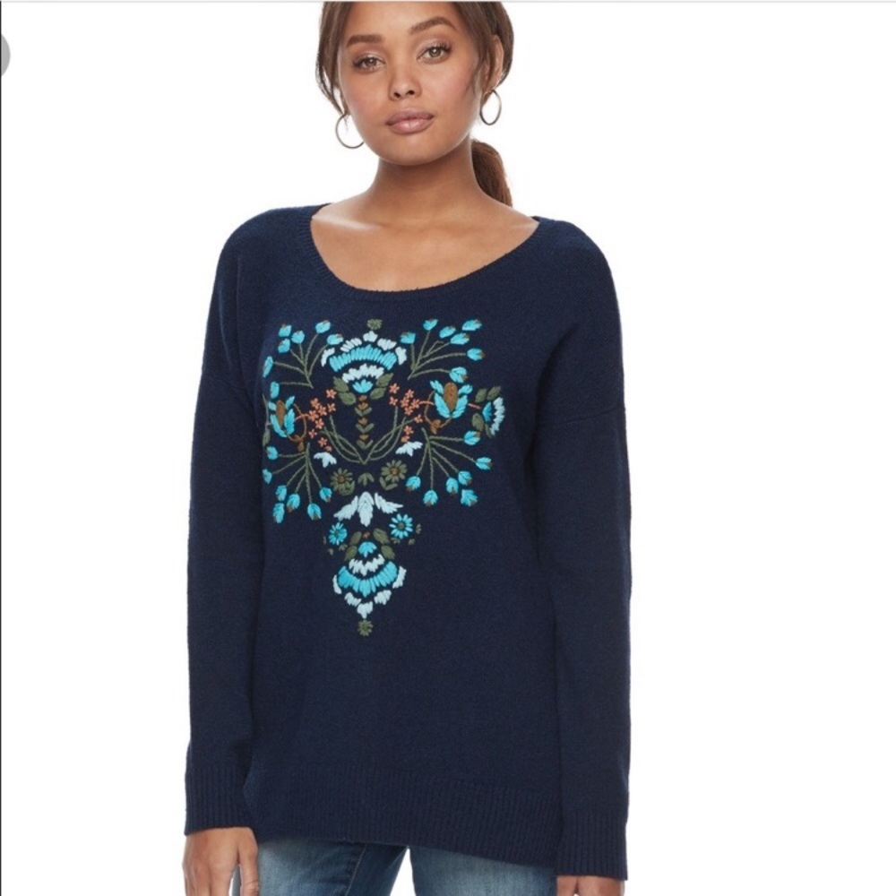 Sonoma Yarn Embroidered Sweater